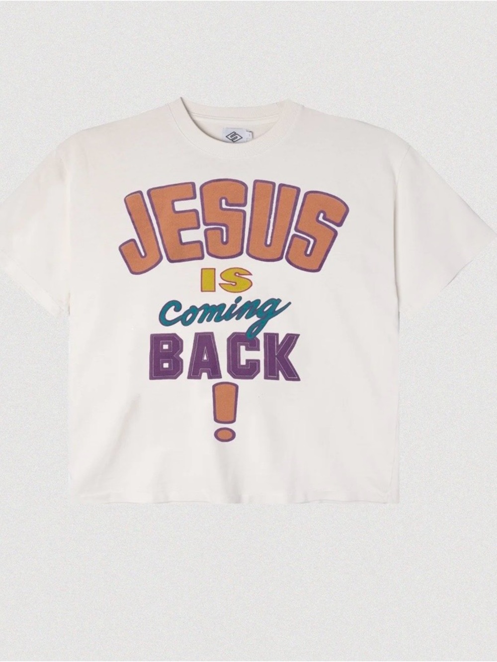'Jesus Is Coming Back' Heavy Graphic Tee - White